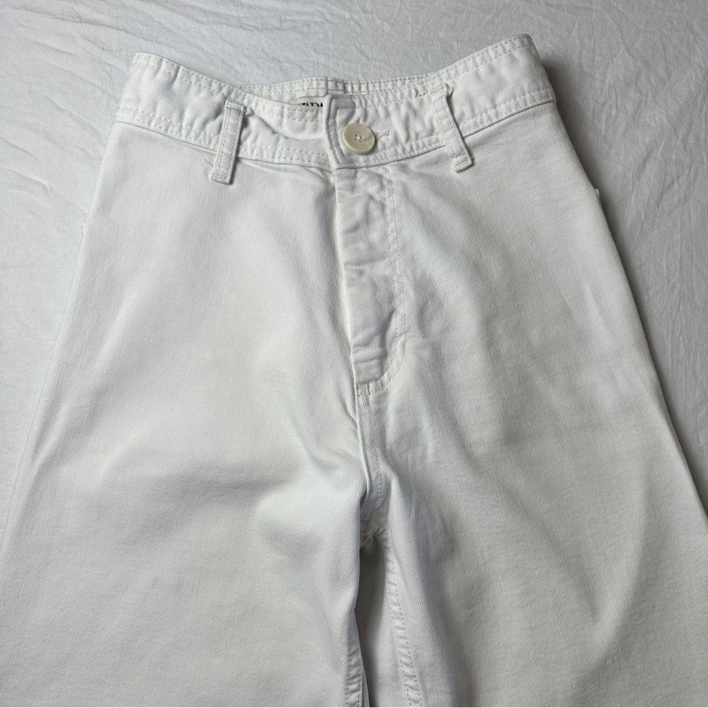 Zara Women's White Wide-Leg Jeans - Picture 4 of 8
